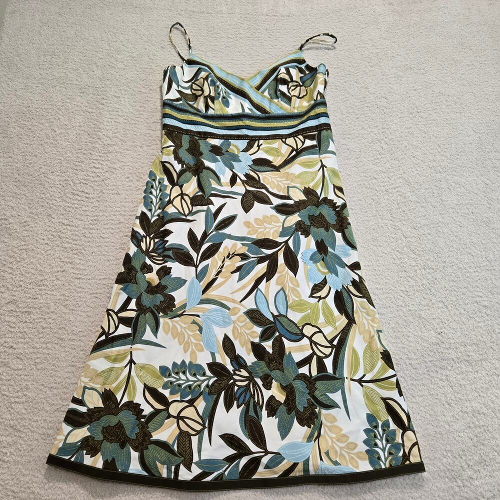 Ann Taylor Floral Print A-line Sleeveless Sundress Size 4 Garden Girl